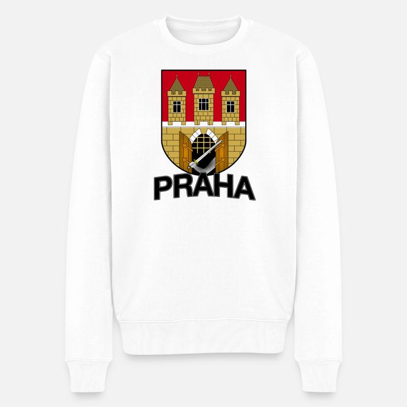 Praha Prague République tchèque - Pull Premium bio Homme - blanc