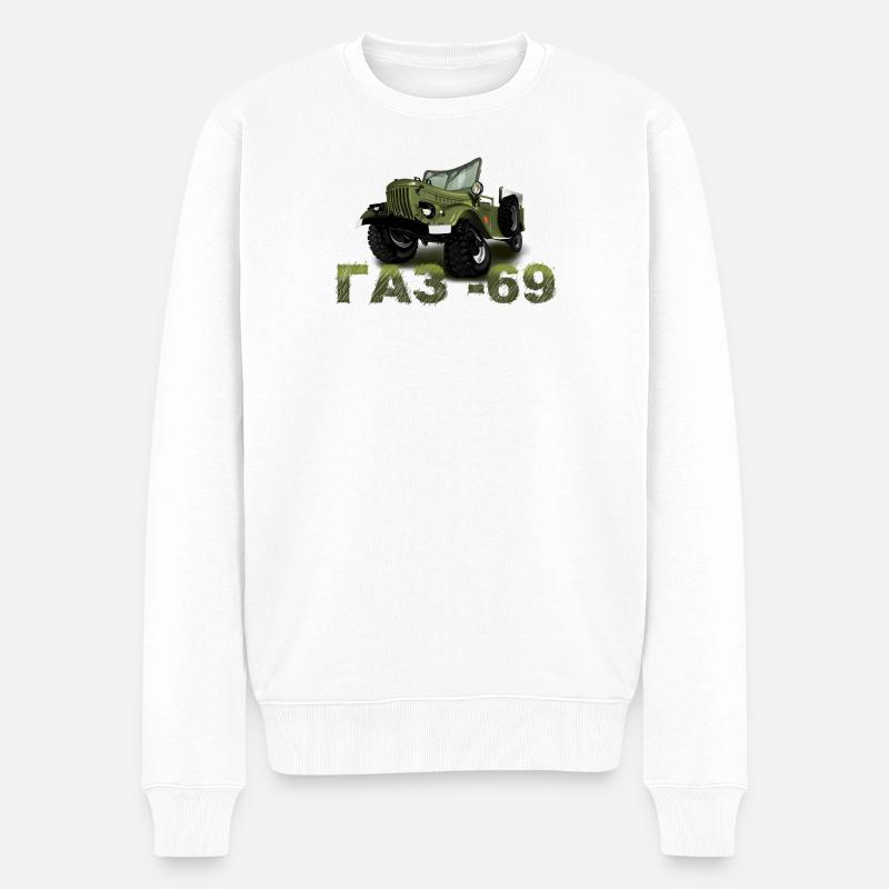 GAZ 69 - Männer Premium Bio Pullover - Weiß