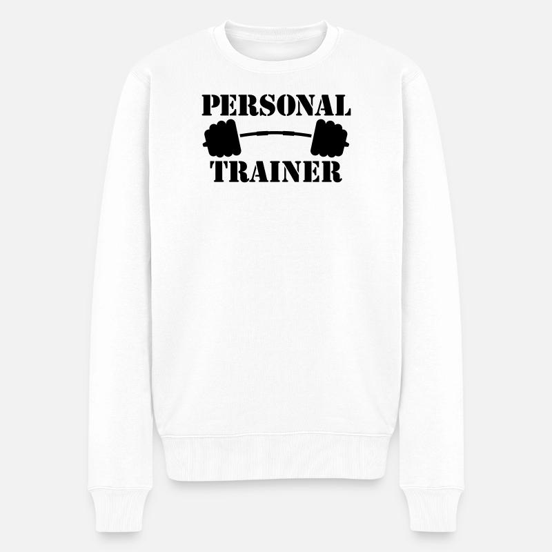 musculation - Pull Premium bio Homme - blanc