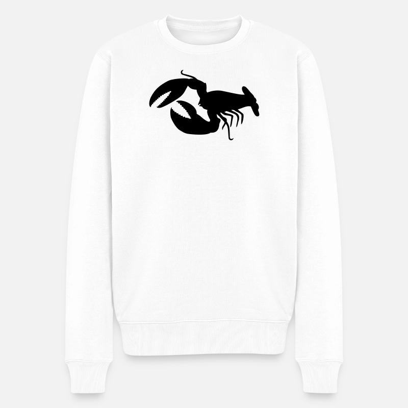 hummer speise gourmet - Männer Premium Bio Pullover - Weiß