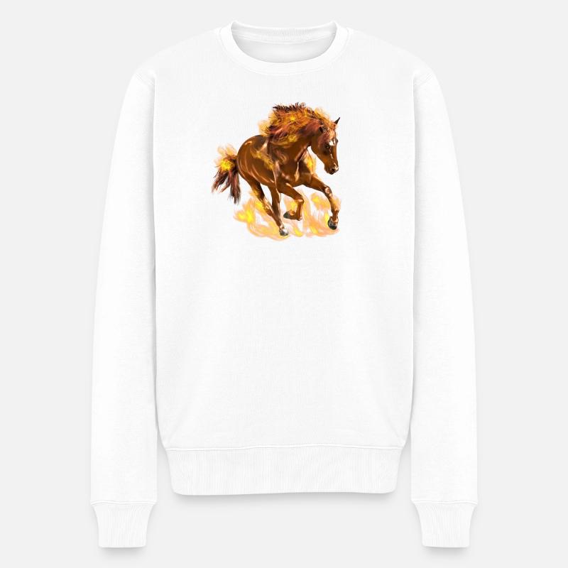 Cheval - Pull Premium bio Homme - blanc