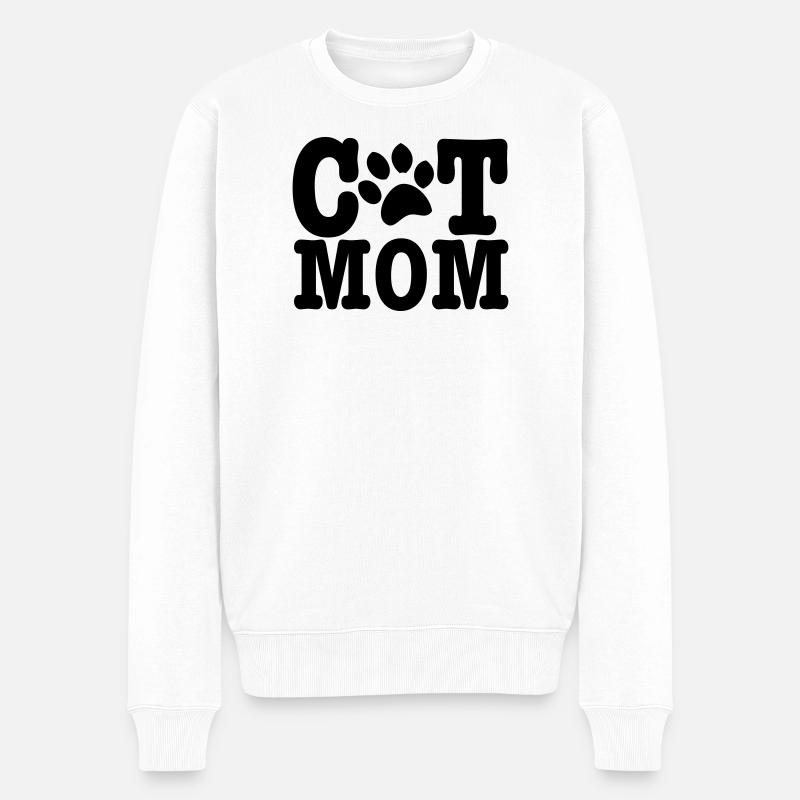katzen - Männer Premium Bio Pullover - Weiß