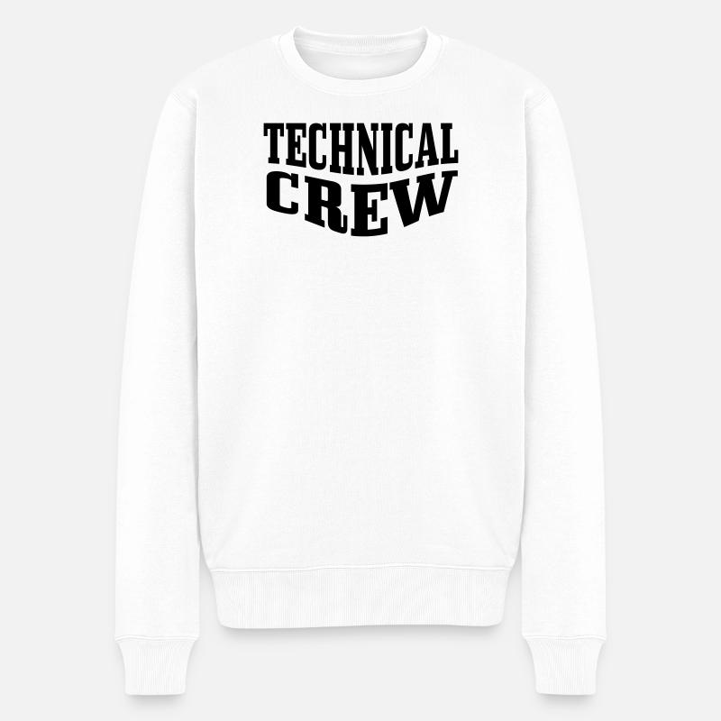 Technische Crew 2 - Männer Premium Bio Pullover - Weiß