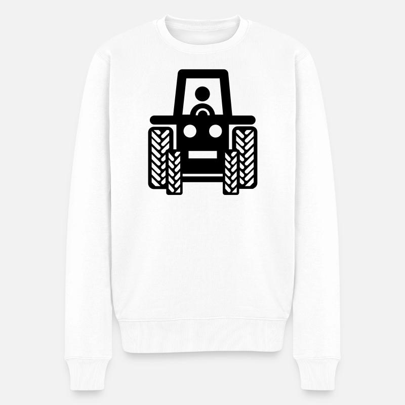 Traktor - Männer Premium Bio Pullover - Weiß