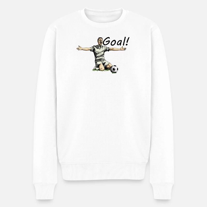 Goal - Männer Premium Bio Pullover - Weiß