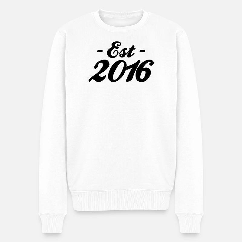 established 2016 - Männer Premium Bio Pullover - Weiß