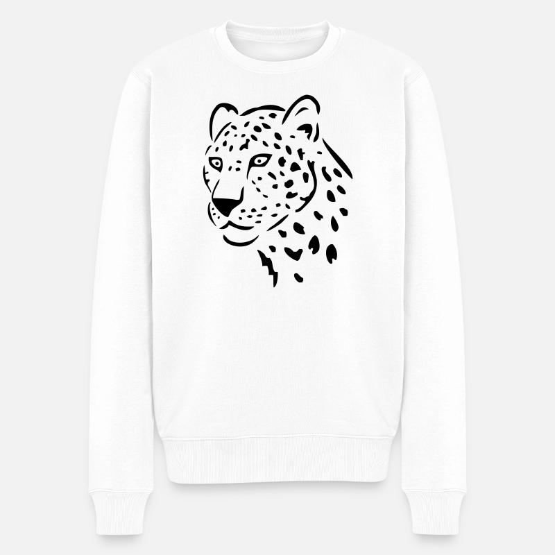 léopard - Pull Premium bio Homme - blanc