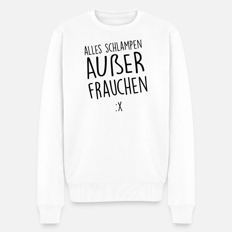 Mein Frauchen - Männer Premium Bio Pullover - Weiß