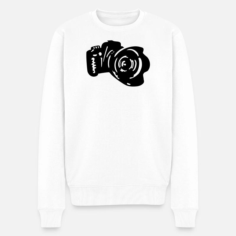 Kamera dslr Fotografie - Männer Premium Bio Pullover - Weiß