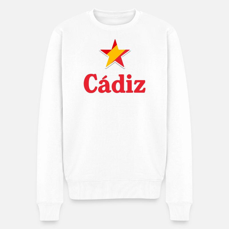 Sterne von Spanien - Cadiz - Männer Premium Bio Pullover - Weiß