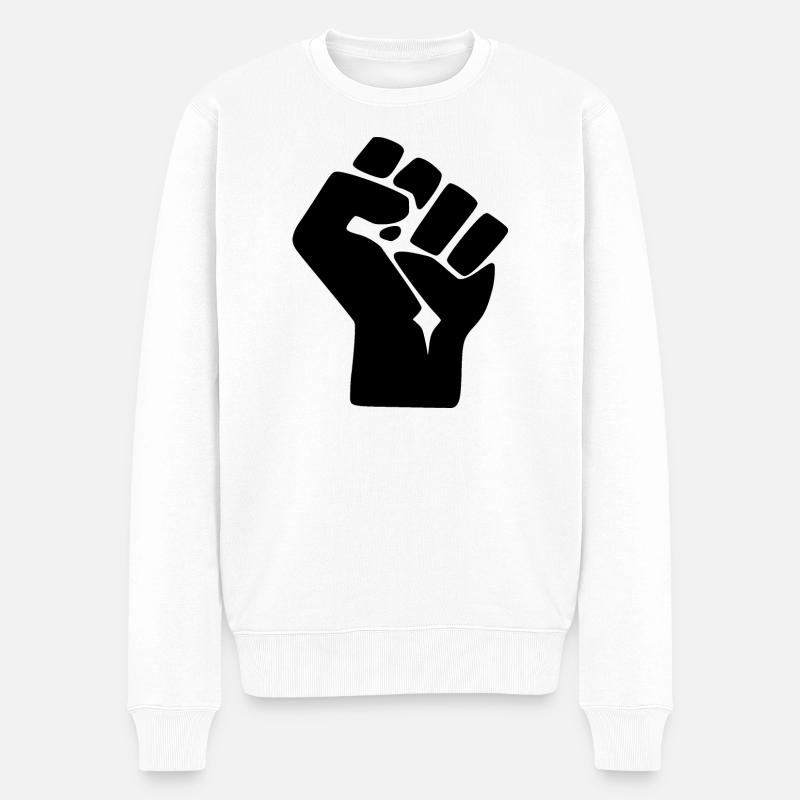 Faust - Männer Premium Bio Pullover - Weiß