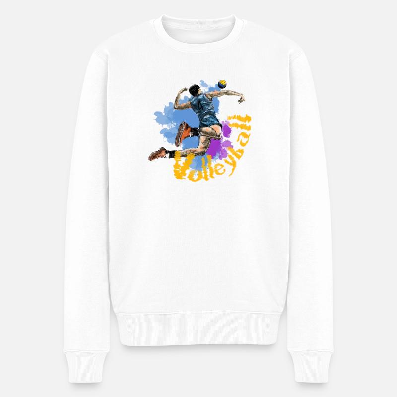 volleyball - Pull Premium bio Homme - blanc