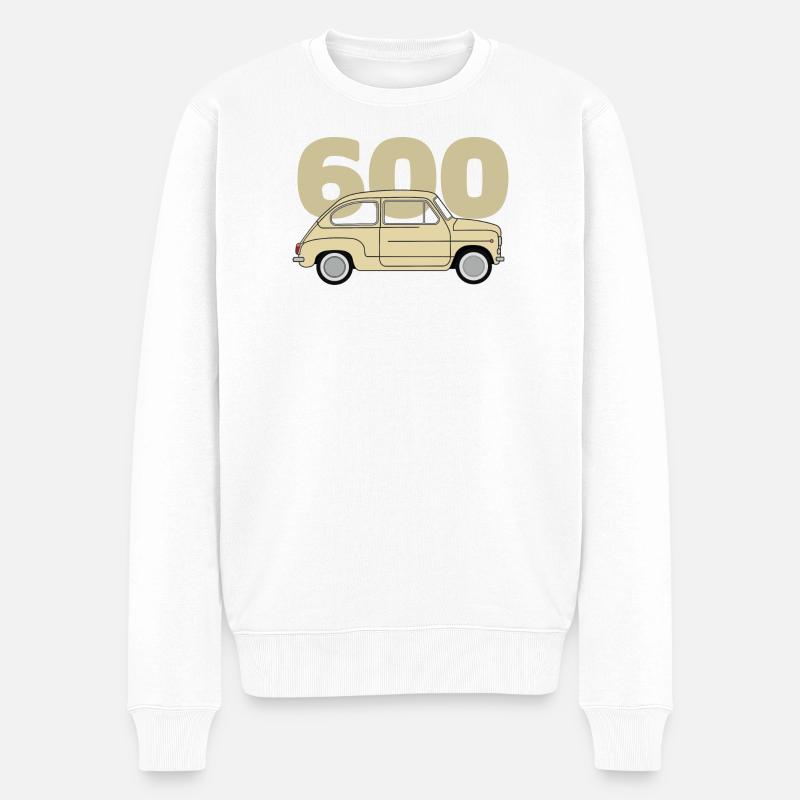 600 beige - Männer Premium Bio Pullover - Weiß