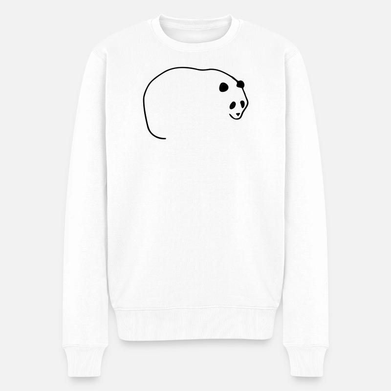 Lignes Panda - Pull Premium bio Homme - blanc
