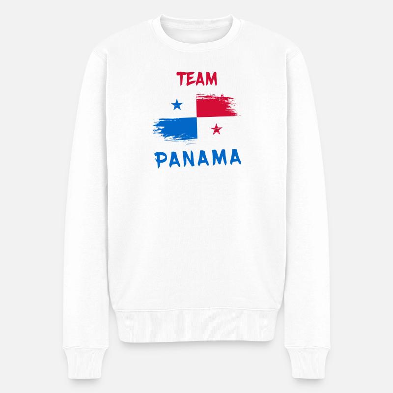 Équipe Panama / Drapeau - Pull Premium bio Homme - blanc