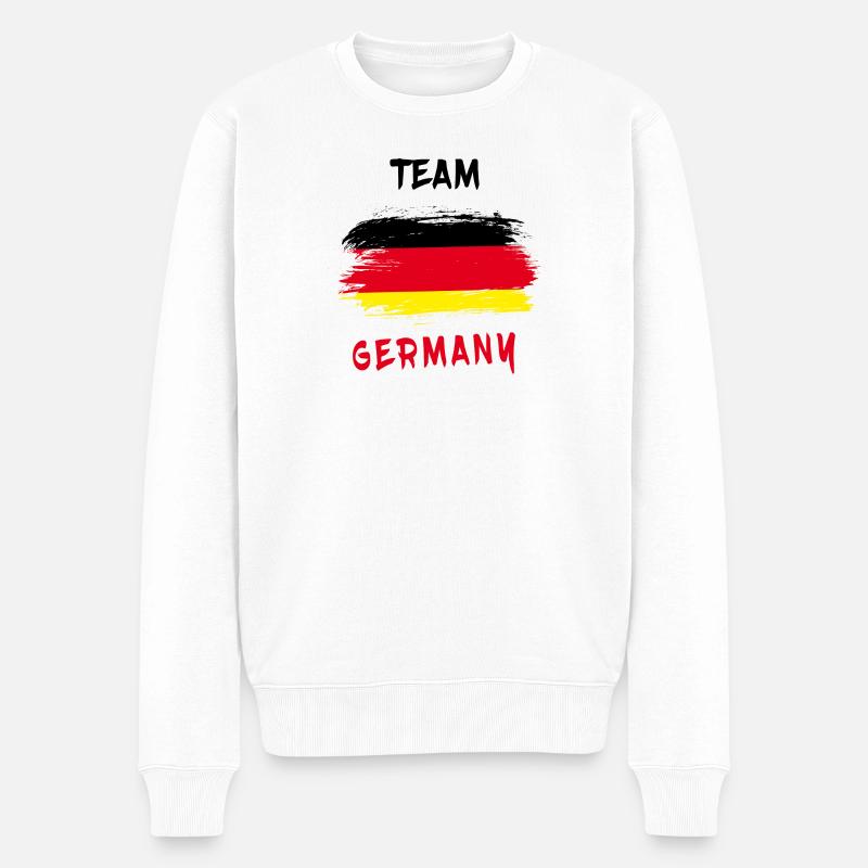 Equipe Allemagne / Drapeau - Pull Premium bio Homme - blanc