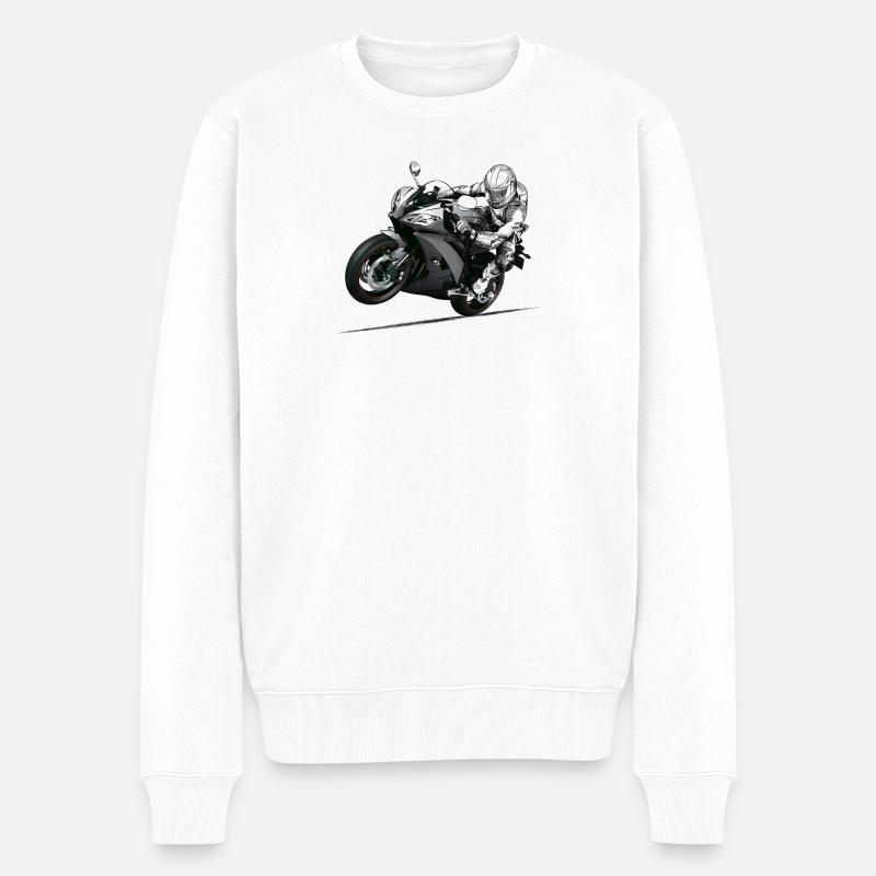 motorcycle - Pull Premium bio Homme - blanc