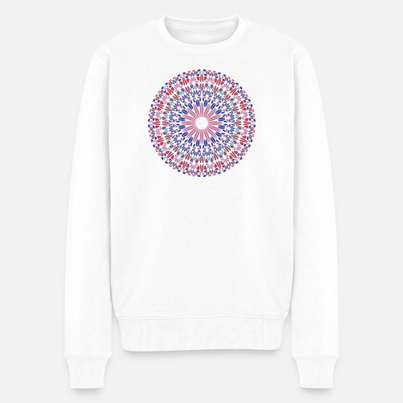 Mandala Mandala - Pull Premium bio Homme - blanc