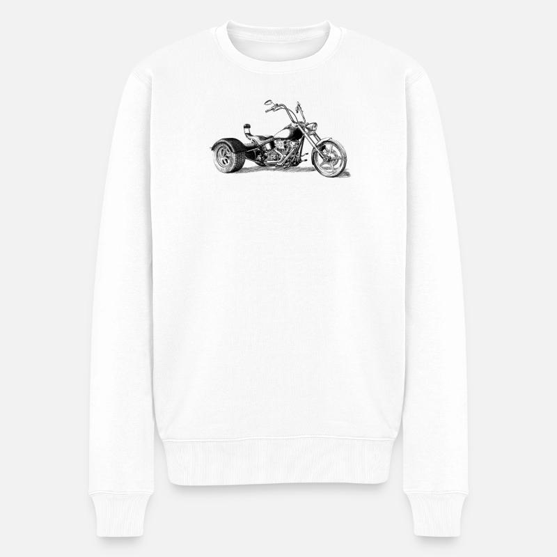 Trike - Männer Premium Bio Pullover - Weiß
