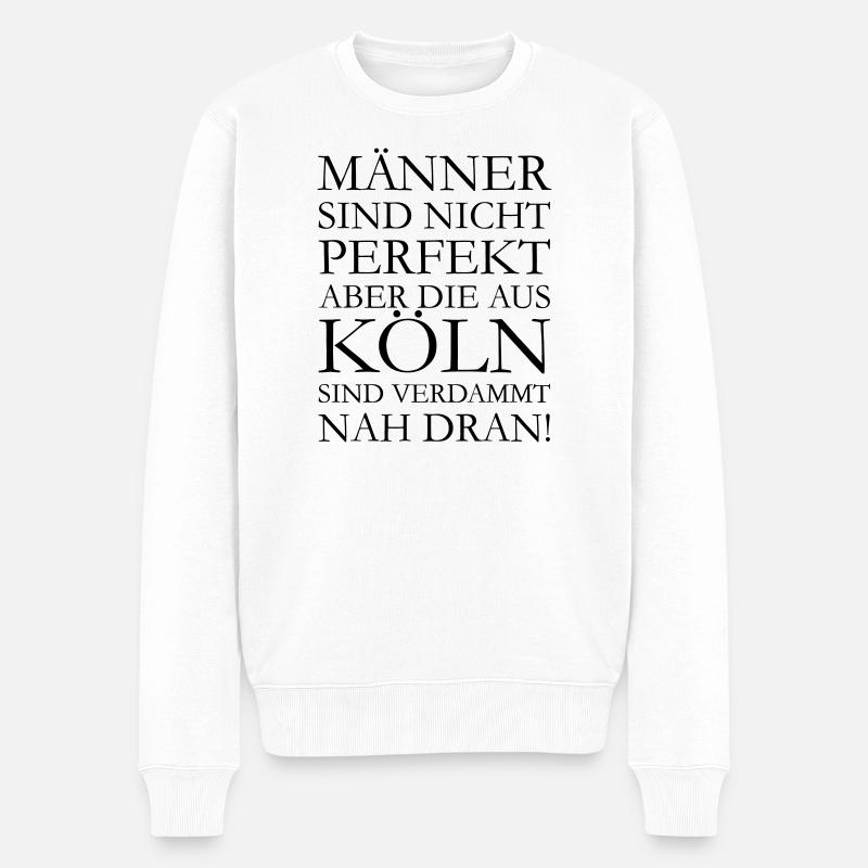 Männer aus Köln - Männer Premium Bio Pullover - Weiß
