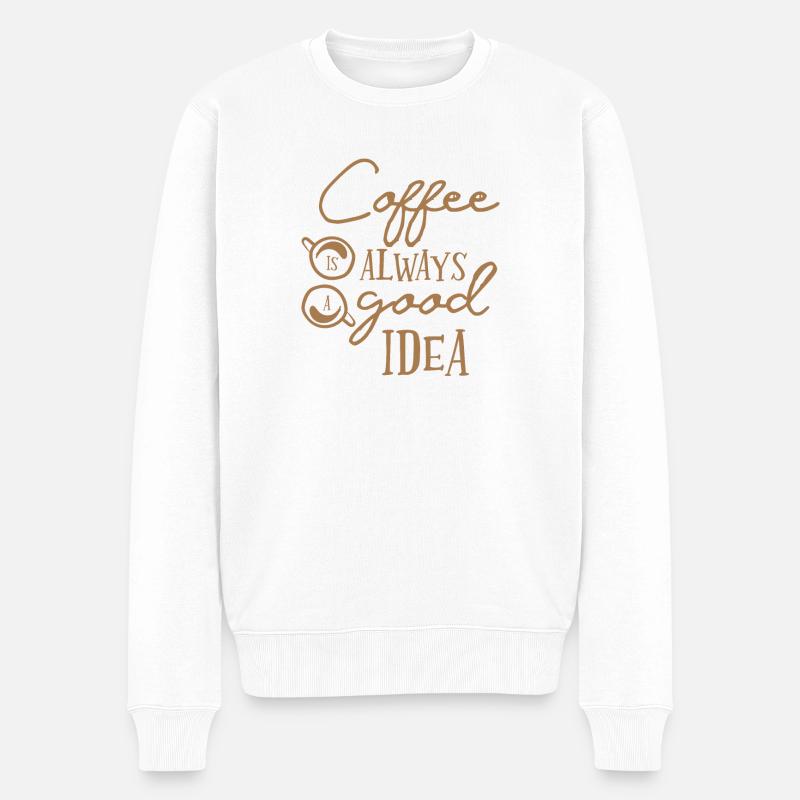 café - Pull Premium bio Homme - blanc