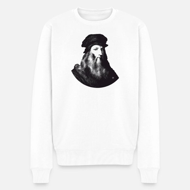 Leonardo da Vinci - Pull Premium bio Homme - blanc