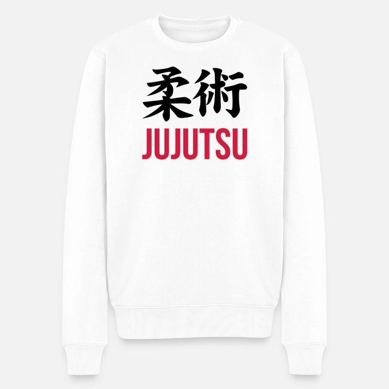 Jiu Jitsu / Jujutsu / Jiujitsu / Art Martial - Pull Premium bio Homme - blanc