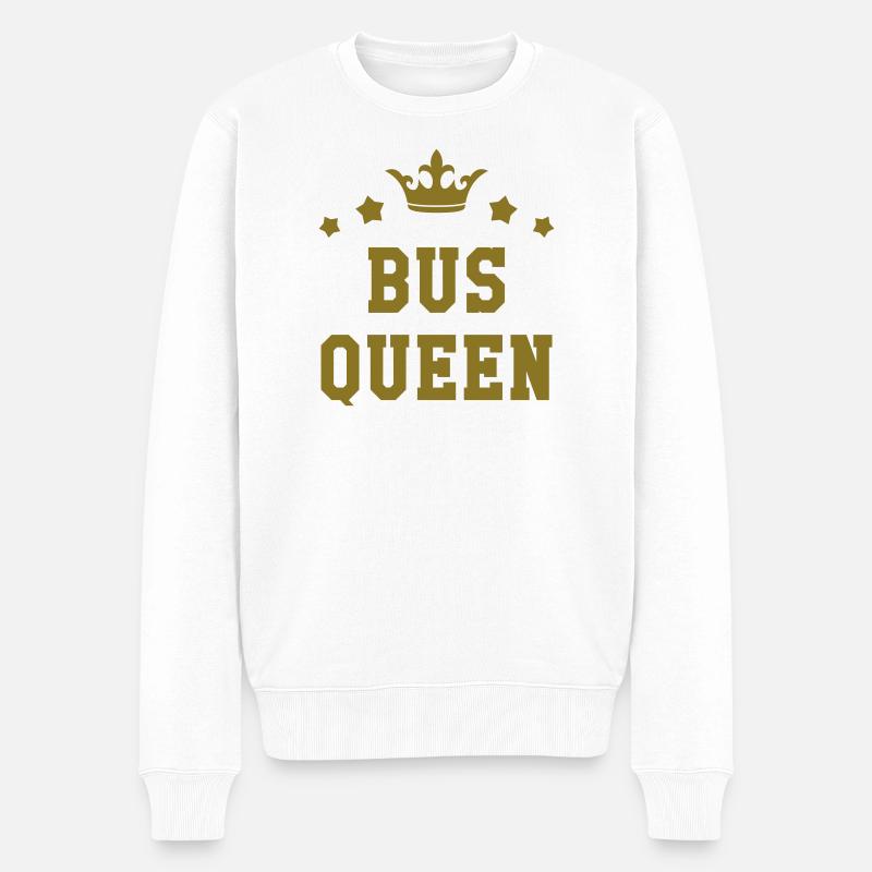 Bus / Busfahrer / Arbeit / Job - Männer Premium Bio Pullover - Weiß