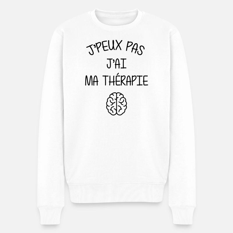 Psychologe / Psychiater / Psychoanalytiker / Job - Männer Premium Bio Pullover - Weiß