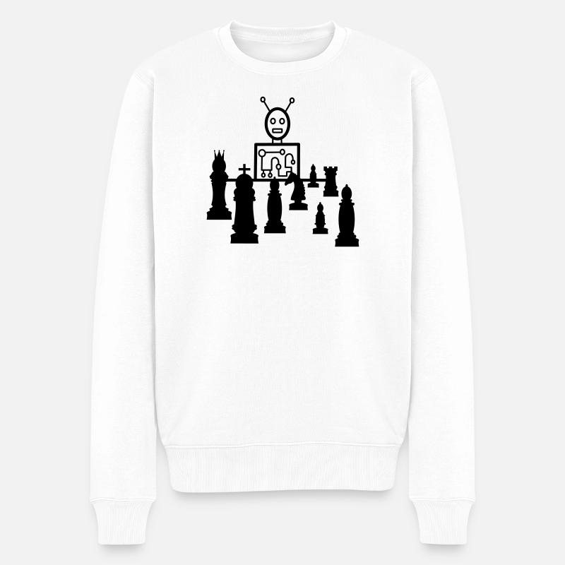schach computer - Männer Premium Bio Pullover - Weiß