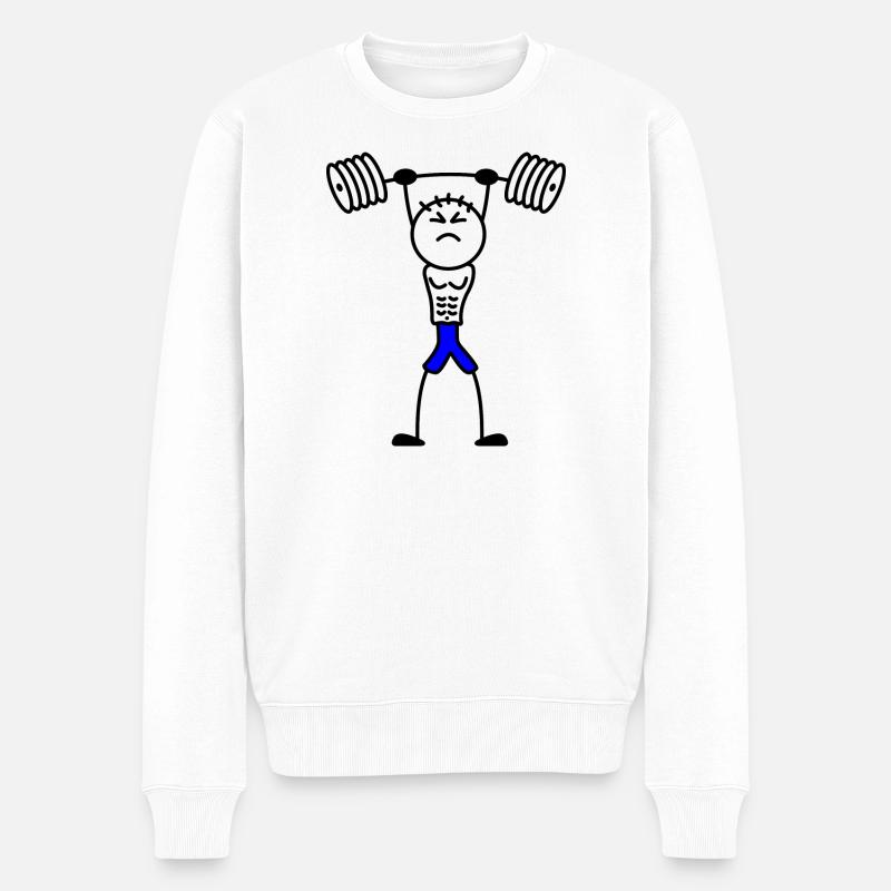 Stickmen muscle bodybuilding force balustrade - Pull Premium bio Homme - blanc