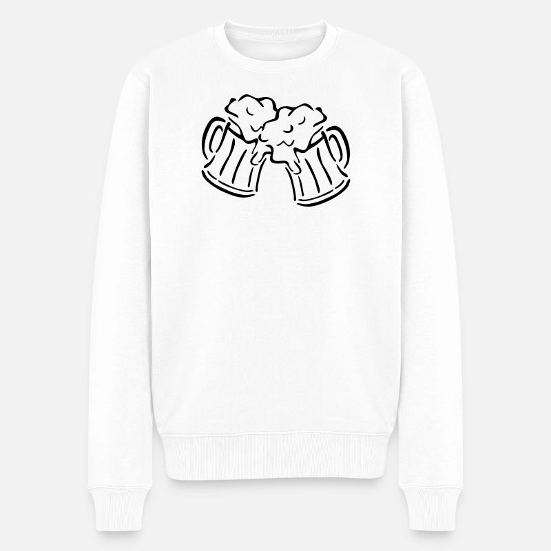 tasse de bière - Pull Premium bio Homme - blanc