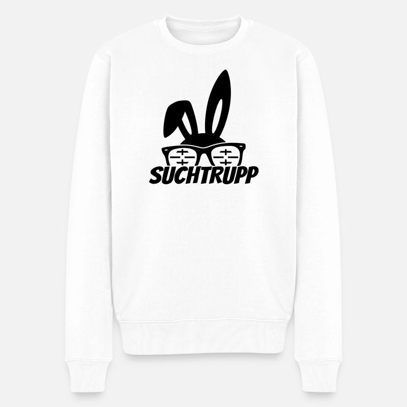 ostern osterhase suchtrupp - Männer Premium Bio Pullover - Weiß