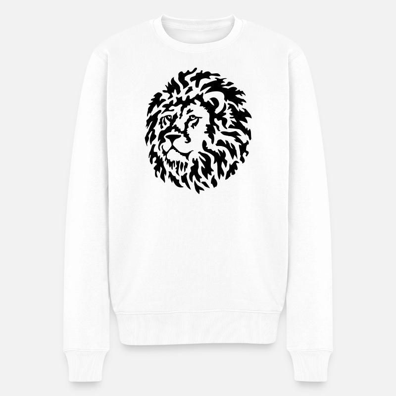 lion - Pull Premium bio Homme - blanc