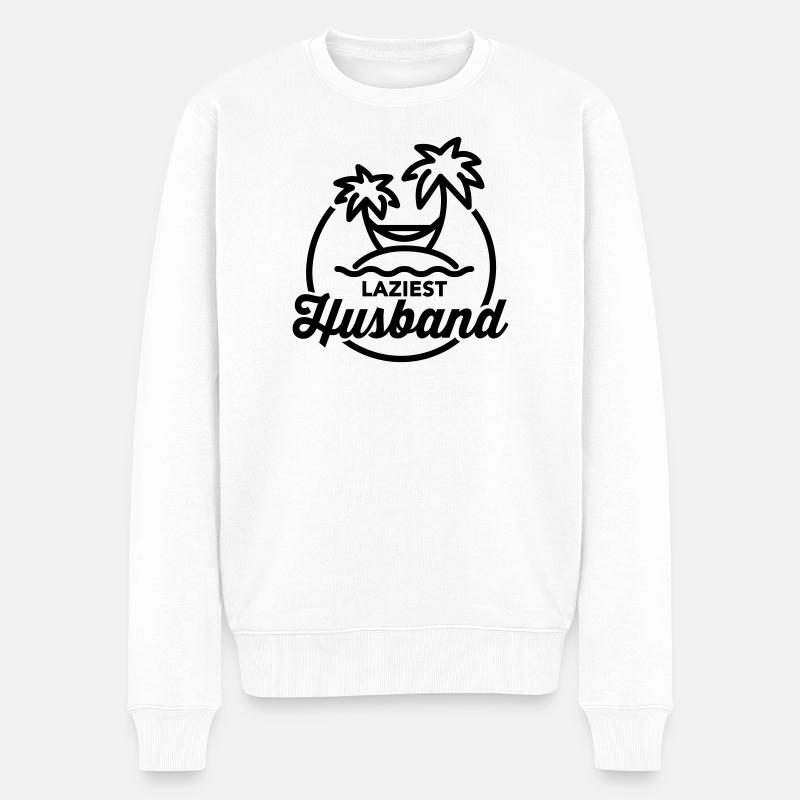 Laziest husband - Pull Premium bio Homme - blanc