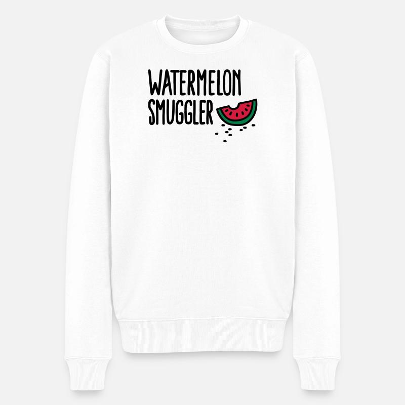 Watermelon smuggler - Pull Premium bio Homme - blanc