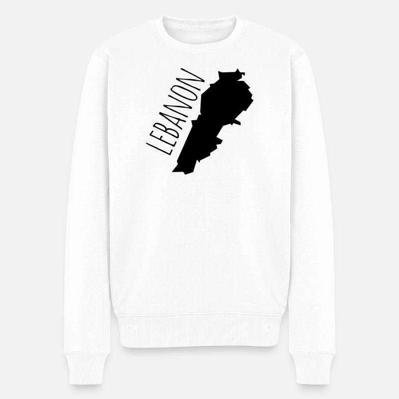 Lebanon - Männer Premium Bio Pullover - Weiß