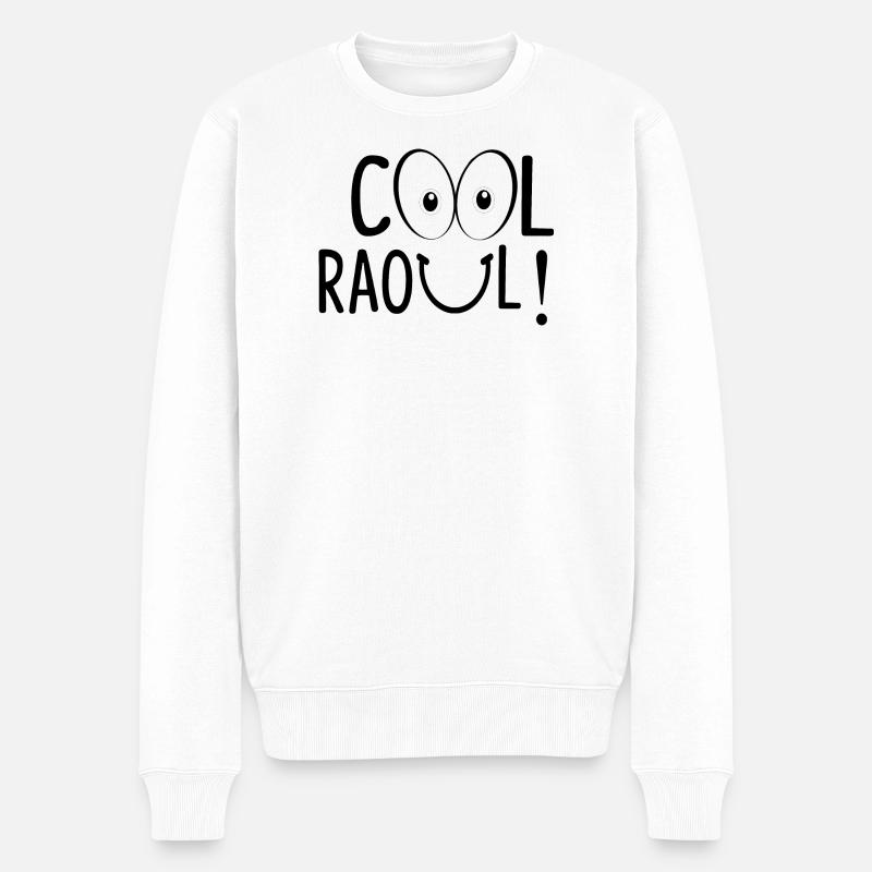 COOLER RAOUL! - Männer Premium Bio Pullover - Weiß
