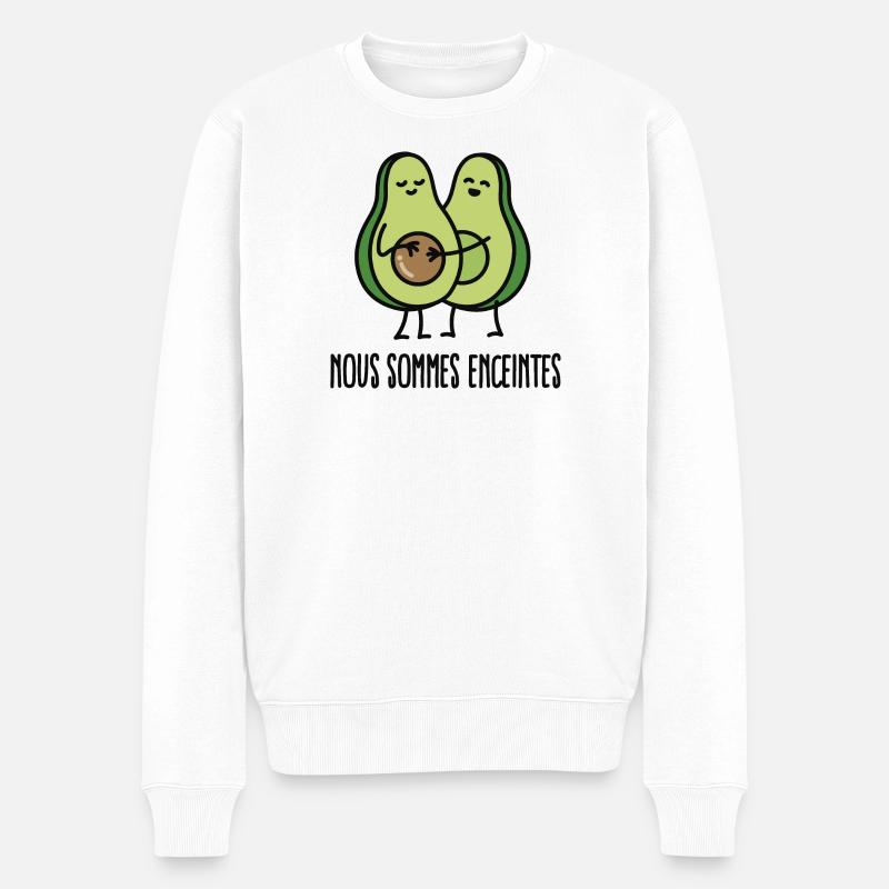 Nous sommes enceintes (avocat) - Pull Premium bio Homme - blanc