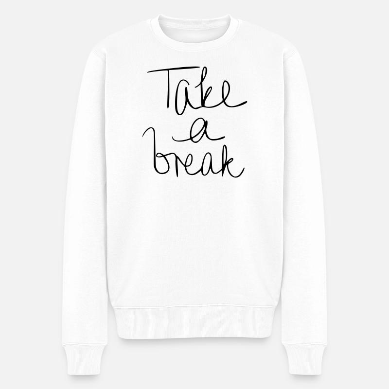 Faire une pause - Pull Premium bio Homme - blanc