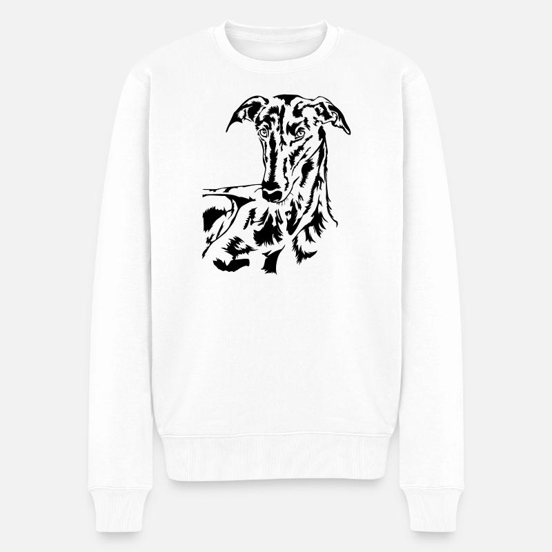 Tête de Galgo - Pull Premium bio Homme - blanc