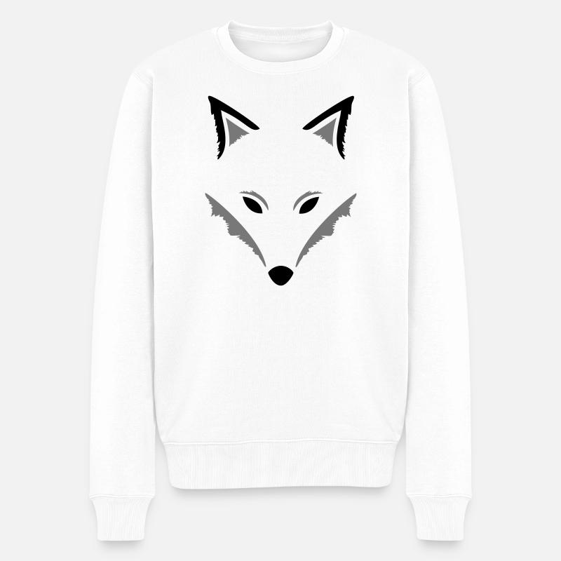 Silhouette de renard, motif d'automne. - Pull Premium bio Homme - blanc