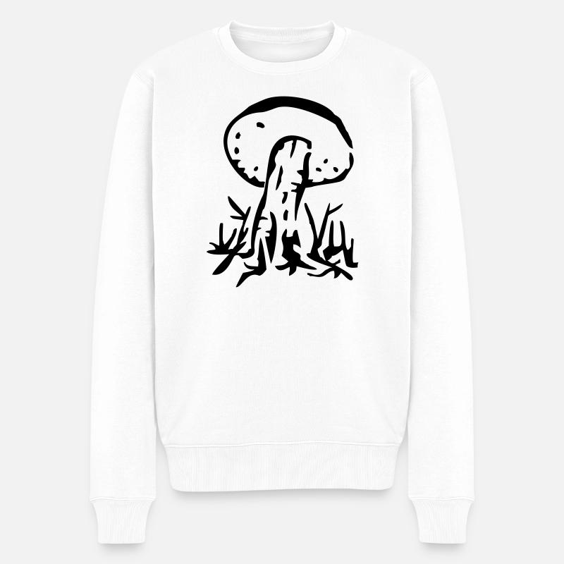 champignon - Pull Premium bio Homme - blanc