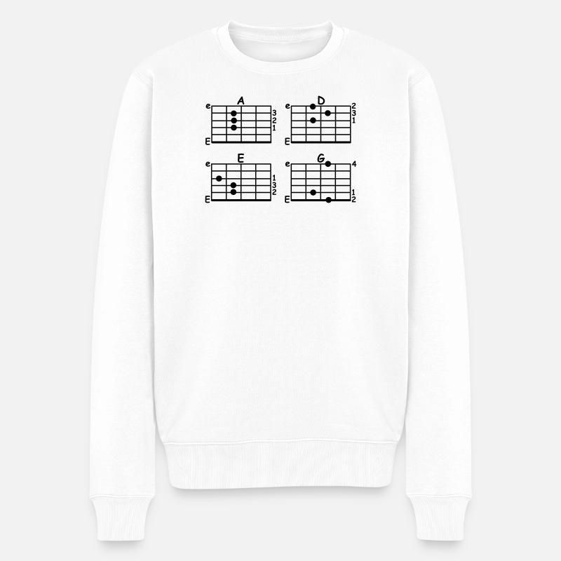 Akkorde Musiker - Männer Premium Bio Pullover - Weiß