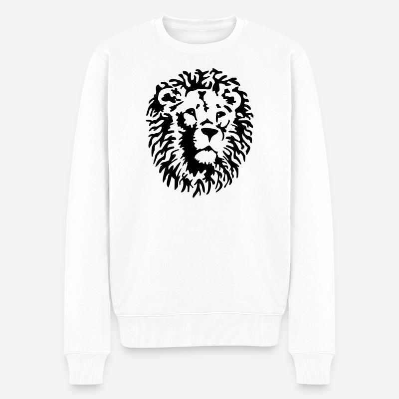 lion - Pull Premium bio Homme - blanc