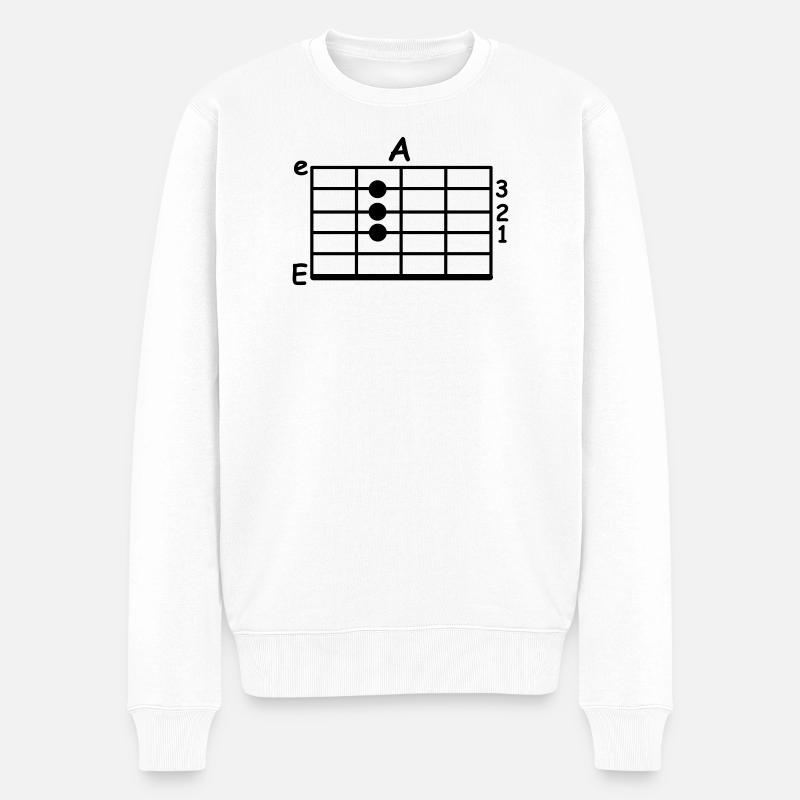 akkord musiker - Männer Premium Bio Pullover - Weiß