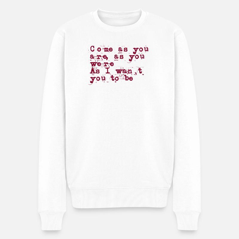 Komm, wie du bist - Männer Premium Bio Pullover - Weiß