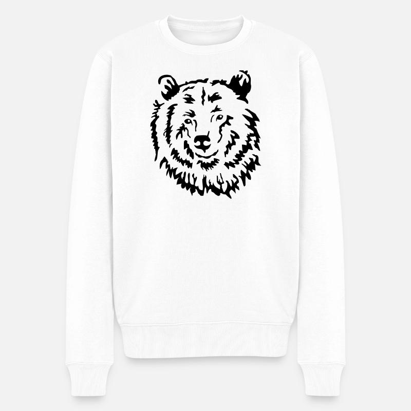ours - Pull Premium bio Homme - blanc