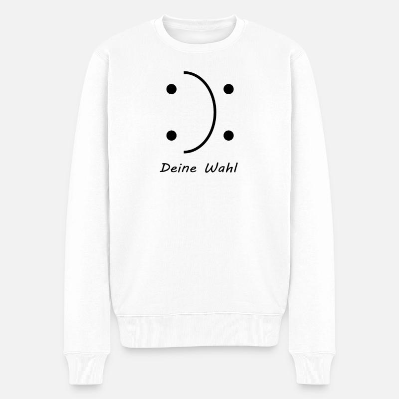 Motivation Lebensweisheit - Männer Premium Bio Pullover - Weiß