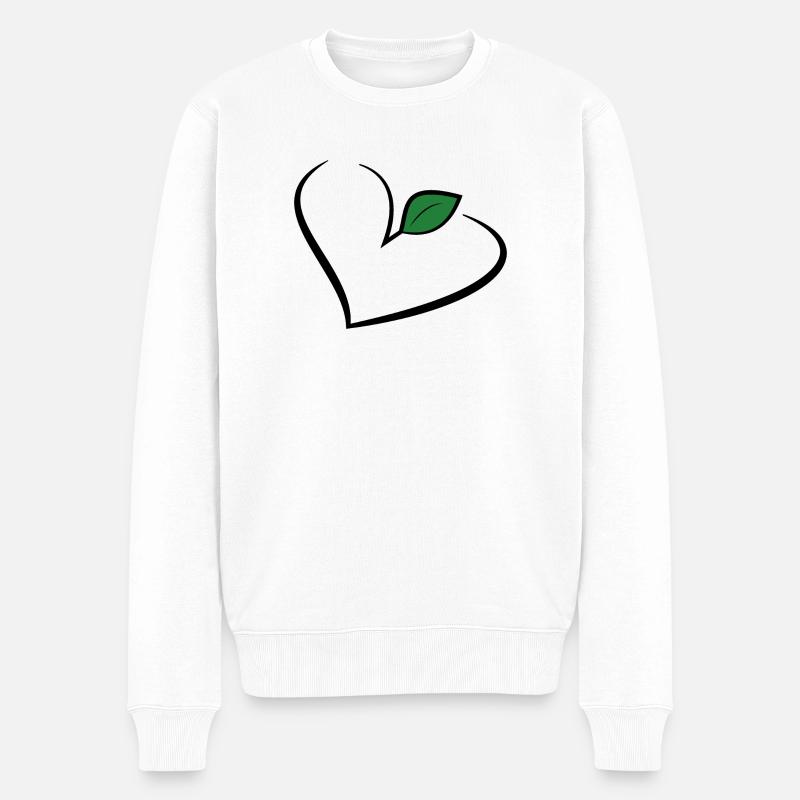 Vegan Veganer Veggie - Männer Premium Bio Pullover - Weiß
